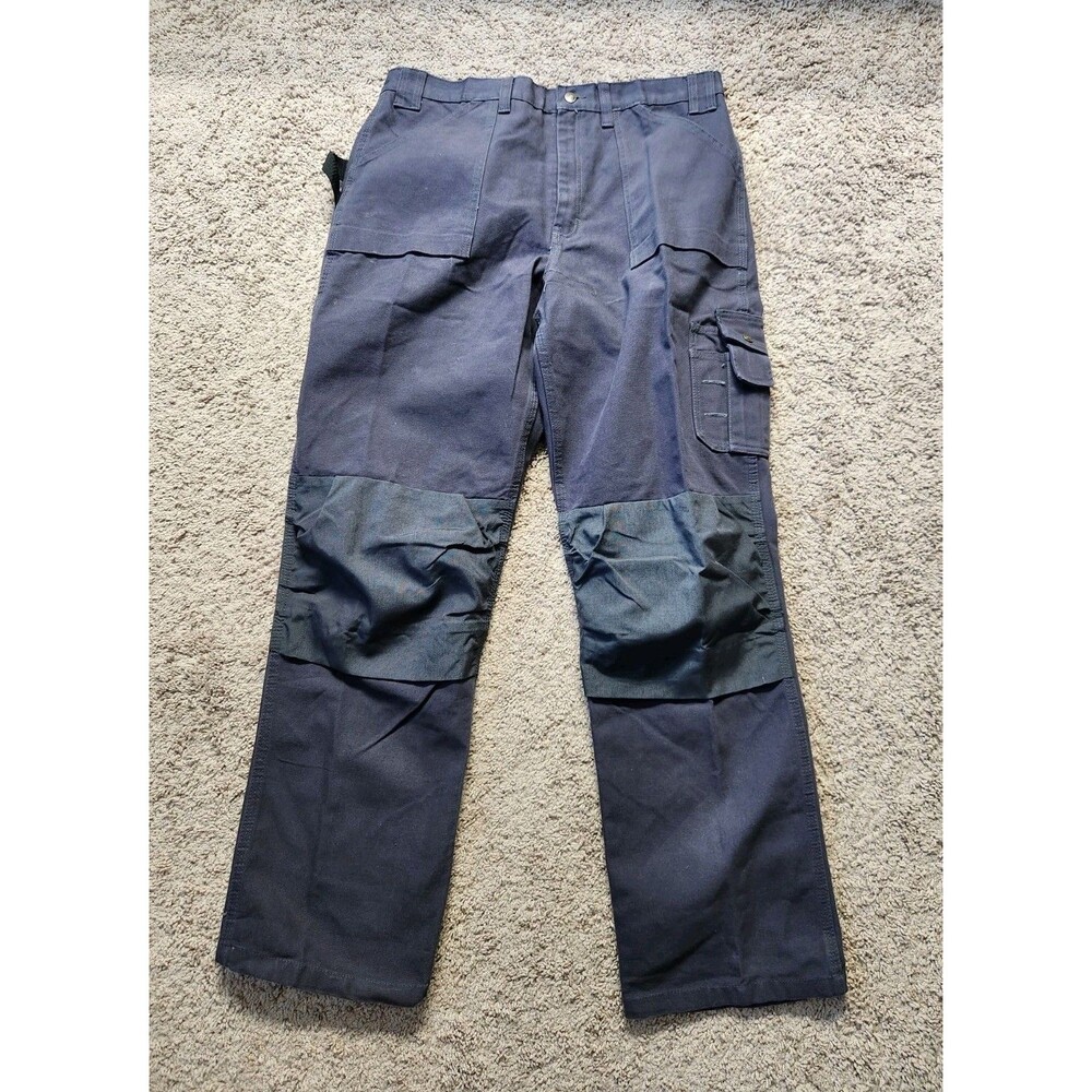 Blaklader Mens 38x34 Steel Blue 1670 Work Cargo Pants Workwear W Kneepad New